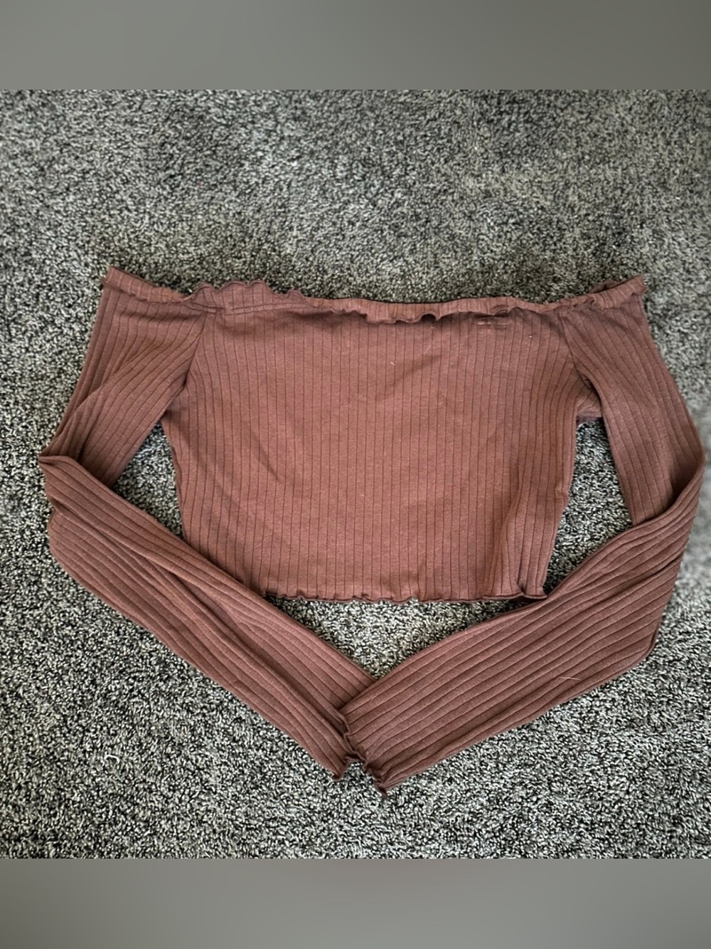 SHEIN Brown Long Sleeves Shirt Size Large 0073